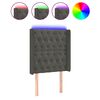 vidaXL sötétszürke bársony LED-es fejtámla 83x16x118/128 cm