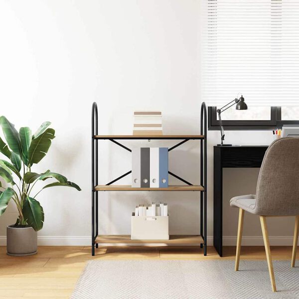 vidaXL K&ouml;nyvespolc Artisan t&ouml;lgy 80 x 30 x 109 cm Faanyag