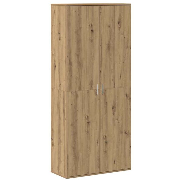 vidaXL Highboard k&eacute;zműves t&ouml;lgy 80 x 35 x 180 cm Faanyag