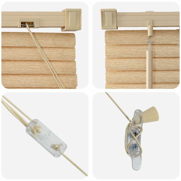 vidaXL Zsaluzia &Aacute;ll&iacute;that&oacute; Vil&aacute;gos barna mint&aacute;val 213 x 40 cm PVC