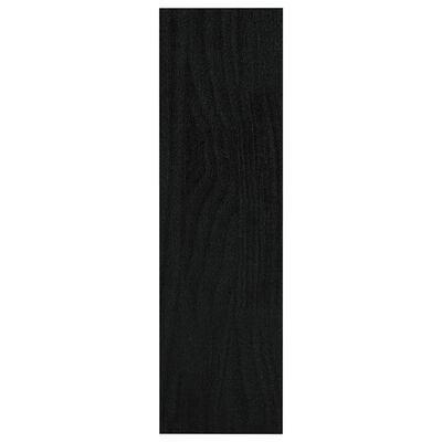 vidaXL fekete tömör fenyőfa könyvszekrény/térelválasztó 100 x 30 x 103 cm