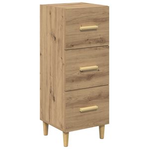 vidaXL Sz&eacute;f k&eacute;zműves t&ouml;lgy 34.5 x 34 x 90 cm Szerelt Fa