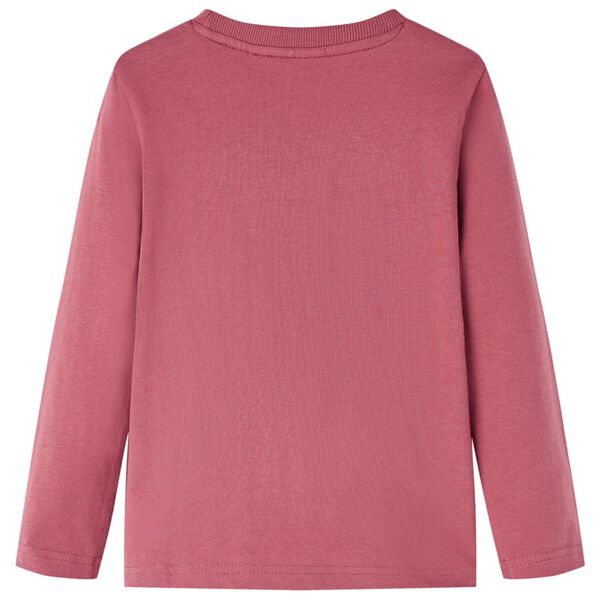 Sötét piros hosszú ujjú gyerekpóló 140