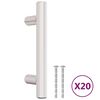 vidaXL 20 db ez&uuml;st rozsdamentes ac&eacute;l szekr&eacute;nyfoganty&uacute; 64 mm
