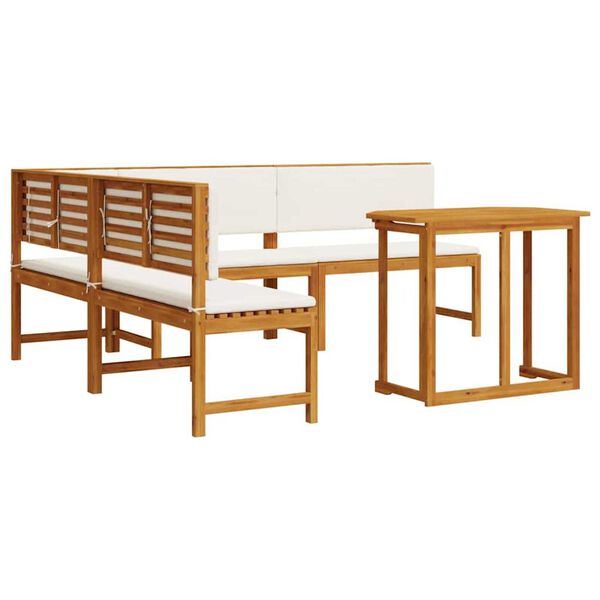 vidaXL Kert Pad Készlet 4 pcs Barna tömör akácfa