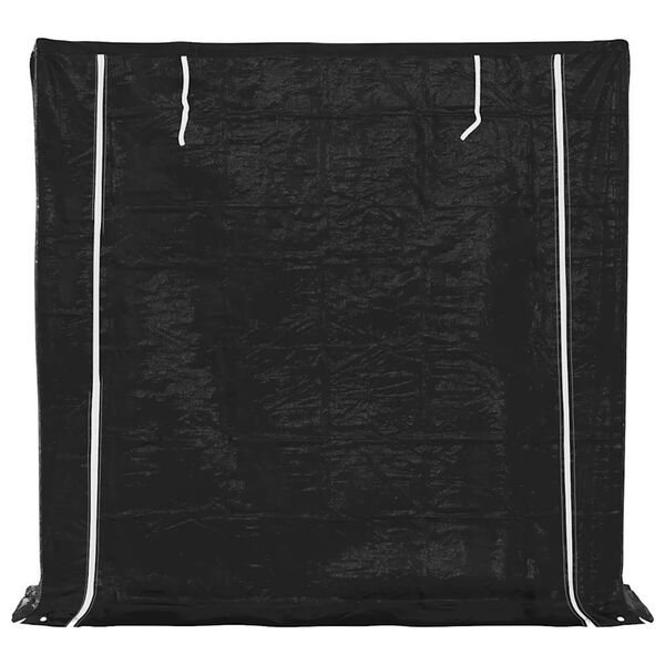 vidaXL Tűzifa &aacute;llv&aacute;ny esőv&eacute;dővel 200x40x200 cm horganyzott ac&eacute;l