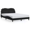 vidaXL fekete műbőr &aacute;gykeret Viana matrac n&eacute;lk&uuml;l 120 x 200 cm