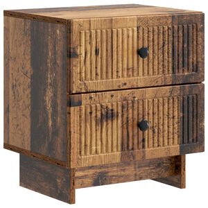 vidaXL &Eacute;jjeliszekr&eacute;ny fi&oacute;kkal Antik Fa 43 x 34,5 x 47,5 cm Szerelt Fa