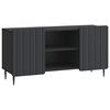 vidaXL TV szekr&eacute;ny Fekete 102 x 34,5 x 52 cm Szerelt Fa