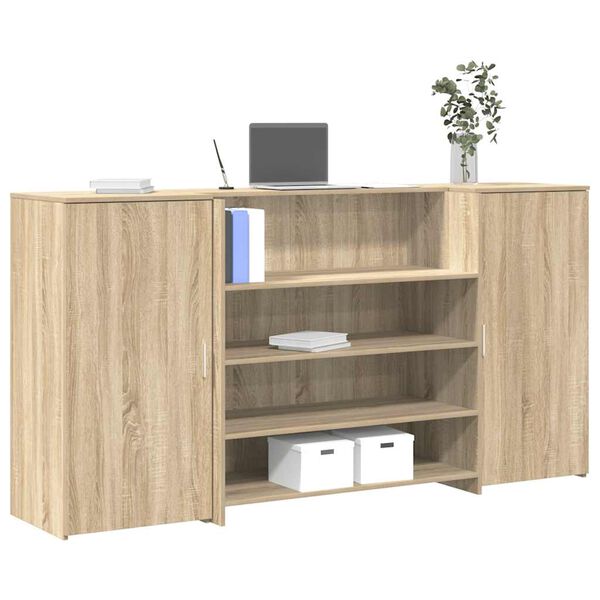 vidaXL recepci&oacute;s pult sonoma t&ouml;lgy 200x50x103,5 cm szerelt fa