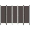 vidaXL antracitsz&uuml;rke 5 paneles parav&aacute;n 250 x 180 cm
