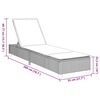 vidaXL szürke polyrattan napozóágy párnákkal 55x200x25,5 cm