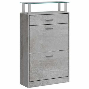 vidaXL betonsz&uuml;rke szerelt fa cipőszekr&eacute;ny 63x24x104 cm