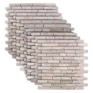 vidaXL Mozaik Csemp&eacute;k Kr&eacute;msz&iacute;nű 30 x 30 cm M&aacute;rv&aacute;ny