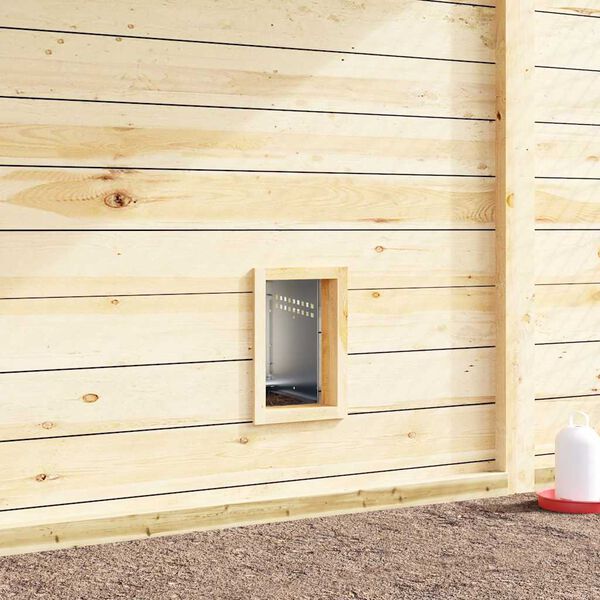 vidaXL horganyzott ac&eacute;l csirkef&eacute;szkelől&aacute;da 1 rekesszel, l&aacute;bakkal