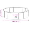 vidaXL &Ouml;sszecsukhat&oacute; kutyaf&uuml;rdő medence K&eacute;k 80 x 80 x 20 cm PVC