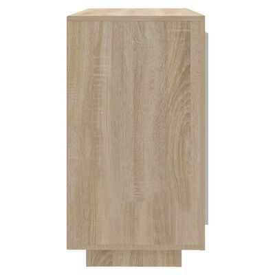 vidaXL fehér és sonoma tölgy szerelt fa tálalószekrény 80 x 40 x 75 cm