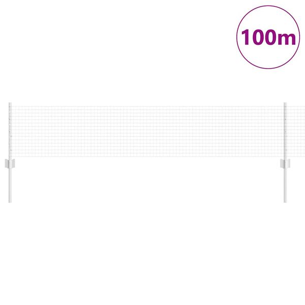 vidaXL Ker&iacute;t&eacute;s oszlopokkal Ez&uuml;st 0,4 x 100 m Ac&eacute;l