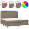vidaXL t&oacute;psz&iacute;nű sz&ouml;vet rug&oacute;s &eacute;s LED-es &aacute;gy matraccal 200 x 200 cm