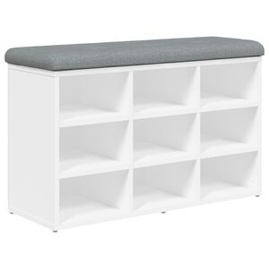 vidaXL feh&eacute;r cipőpad 82 x 32 x 50 cm r&eacute;tegelt f&aacute;b&oacute;l