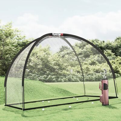 vidaXL fekete poliészter edzőháló golfhoz 300 x 150 x 210 cm