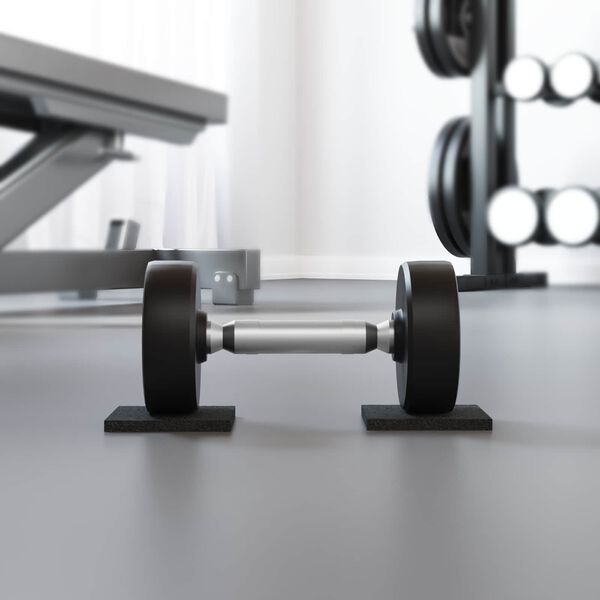 vidaXL Gumi granul&aacute;tum teraszpad Fekete 6 x 9 x 0,8 cm Gumi