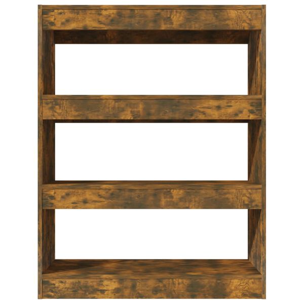 vidaXL füstös tölgy színű fa könyvszekrény/térelválasztó 80x30x103 cm