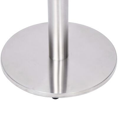 vidaXL ezüstszínű rozsdamentes acél bisztróasztalláb Ø45 x 107 cm