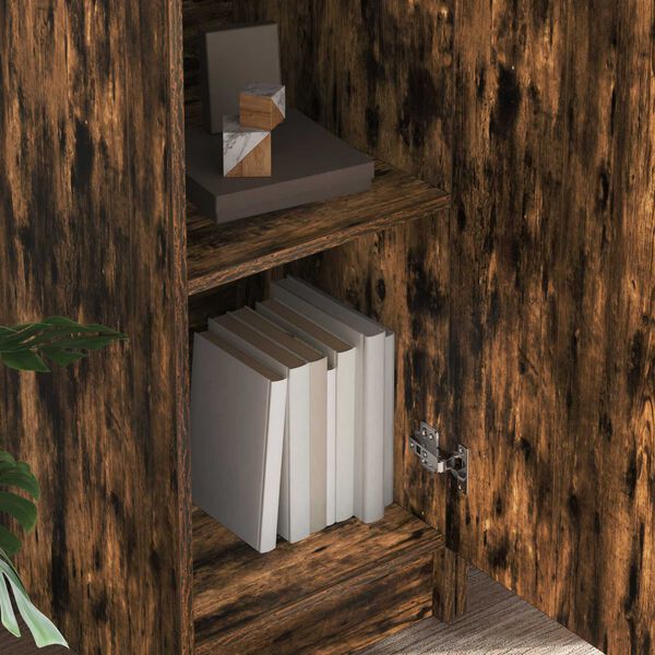 vidaXL Asztal 2 pcs F&uuml;st&ouml;lt t&ouml;lgy