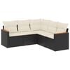 vidaXL Patio Sofa Set 5-szem&eacute;lyes Black and Cream