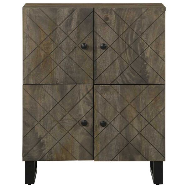 vidaXL Sideboard Fekete 60x33x75 cm t&ouml;m&ouml;rfa Mango
