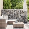 vidaXL horganyzott acél gabion fal fedéllel 100 x 20 x 150 cm