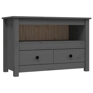 vidaXL sz&uuml;rke t&ouml;m&ouml;r fenyőfa TV-szekr&eacute;ny 79 x 35 x 52 cm