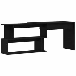vidaXL Asztal Fekete tölgy 200 x 50 x 76 cm Faanyag