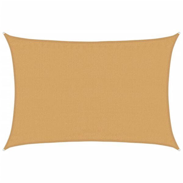 vidaXL homoksz&iacute;nű n&eacute;gysz&ouml;gletű HDPE napvitorla 160 g/m&sup2; 3,5x4,5 m