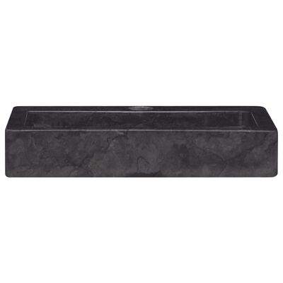 vidaXL fekete márvány falra szerelhető mosdókagyló 38 x 24 x 6,5 cm