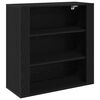 vidaXL Fali Szekr&eacute;ny polcokkal Fekete t&ouml;lgy 80 x 33 x 80 cm Szerelt Fa