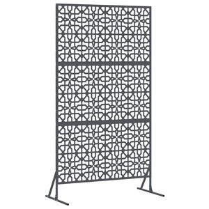 vidaXL Mag&aacute;nszf&eacute;ra K&eacute;pernyő 100 x 50 x 180 cm Ac&eacute;l Antracitsz&uuml;rke