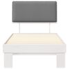 vidaXL Ágykeret Kárpitozott Fejtámlával Világosszürke 90 x 200 cm