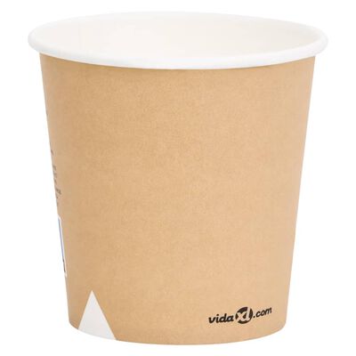 vidaXL 1000 db barna kávés papírpohár 120 ml