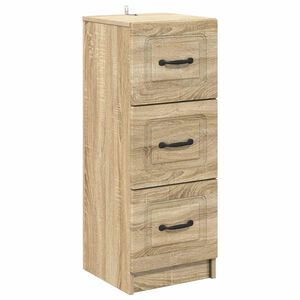 vidaXL Fi&oacute;kos szekr&eacute;ny Sonoma T&ouml;lgy 33 x 34,5 x 87 cm Szerelt Fa