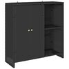 vidaXL T&aacute;rol&oacute;szekr&eacute;ny polcokkal Fekete 100 x 36 x 102 cm Rattan