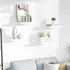 vidaXL 4 db magasf&eacute;nyű feh&eacute;r MDF lebegő fali polc 40 x 23 x 3,8 cm
