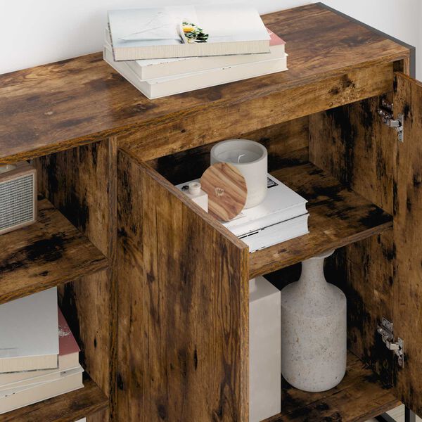 vidaXL Oldals&oacute; szekr&eacute;ny F&uuml;st&ouml;s t&ouml;lgy 96.5 x 30 x 75 cm Faanyag