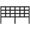 vidaXL fekete tömör fenyőfa ágyfejtámla 165,5 x 4 x 100 cm