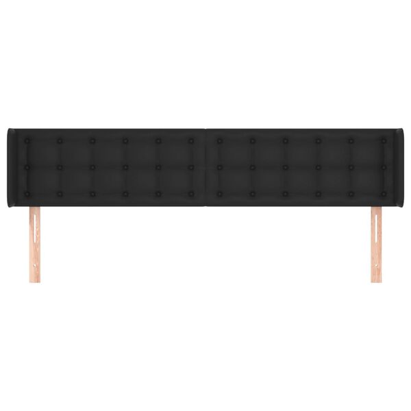 vidaXL fekete műbőr sz&aacute;rnyas fejt&aacute;mla 163x16x78/88 cm