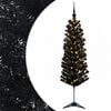 vidaXL Karcs&uacute; műkar&aacute;csonyfa g&ouml;mb&ouml;kkel 120 cm 150 LED Meleg feh&eacute;r