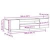 vidaXL antik fa színű szerelt fa TV-szekrény LED-ekkel 160x35x40 cm