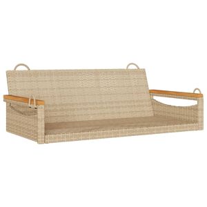 vidaXL b&eacute;zs polyrattan hintapad 109 x 62 x 40 cm