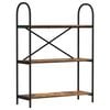 vidaXL K&ouml;nyvespolc 3 szintes 80 x 30 x 109 cm Szerelt fa F&uuml;st&ouml;lt t&ouml;lgy